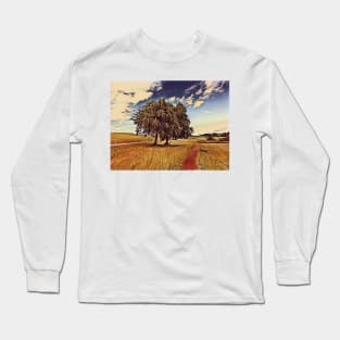 Trees along a footpath in the Swiss countryside Long Sleeve T-Shirt